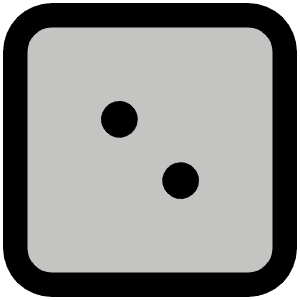 Dice Two Duotone Icon from Phosphor Duotone Set