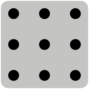 Dots Nine Duotone Icon from Phosphor Duotone Set