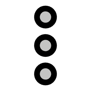 Dots Three Outline Vertical Duotone Icon from Phosphor Duotone Set