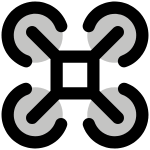 Drone Duotone Icon from Phosphor Duotone Set