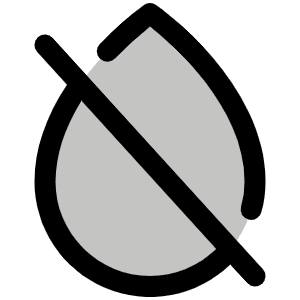 Drop Slash Duotone Icon from Phosphor Duotone Set