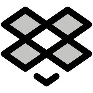 Dropbox Logo Duotone Icon from Phosphor Duotone Set