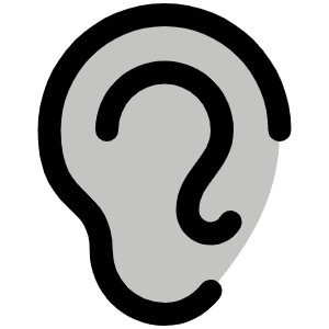 Ear Duotone Icon from Phosphor Duotone Set