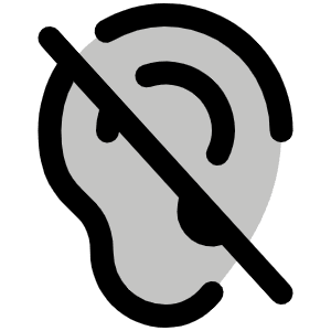 Ear Slash Duotone Icon from Phosphor Duotone Set