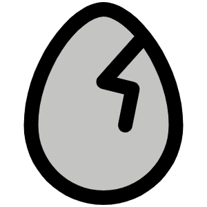 Egg Crack Duotone Icon from Phosphor Duotone Set