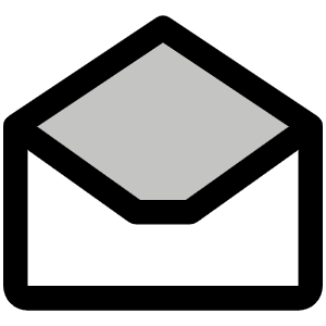 Envelope Simple Open Duotone Icon from Phosphor Duotone Set