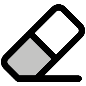 Eraser Duotone Icon from Phosphor Duotone Set