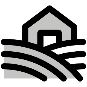 Farm Duotone Icon from Phosphor Duotone Set