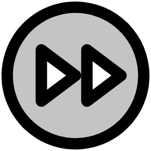 Fast Forward Circle Duotone Icon from Phosphor Duotone Set