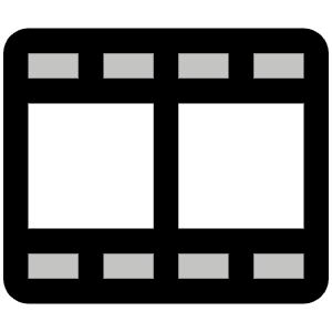 Film Strip Duotone Icon from Phosphor Duotone Set