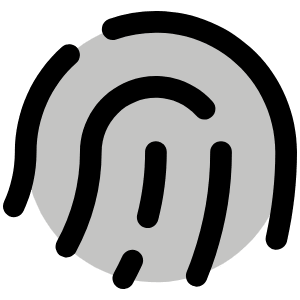 Fingerprint Simple Duotone Icon from Phosphor Duotone Set
