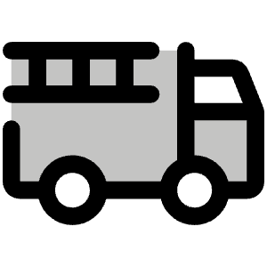 Fire Truck Duotone Icon from Phosphor Duotone Set