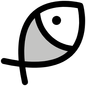 Fish Simple Duotone Icon from Phosphor Duotone Set