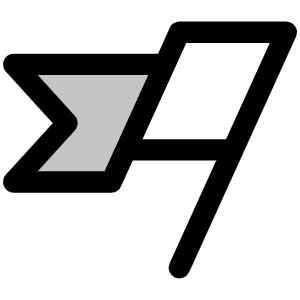 Flag Banner Fold Duotone Icon from Phosphor Duotone Set