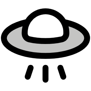 Flying Saucer Duotone Icon from Phosphor Duotone Set