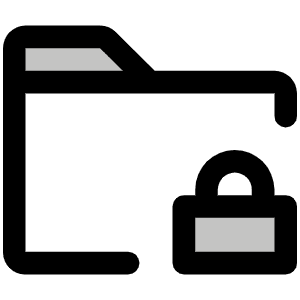 Folder Lock Duotone Icon from Phosphor Duotone Set