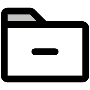 Folder Minus Duotone Icon from Phosphor Duotone Set