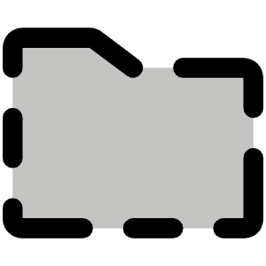 Folder Simple Dashed Duotone Icon from Phosphor Duotone Set