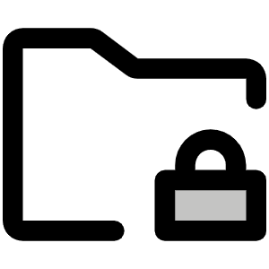 Folder Simple Lock Duotone Icon from Phosphor Duotone Set