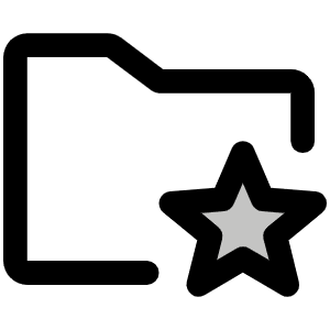 Folder Simple Star Duotone Icon from Phosphor Duotone Set