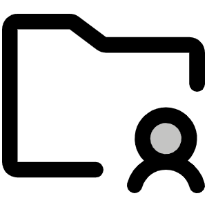 Folder Simple User Duotone Icon from Phosphor Duotone Set
