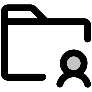 Folder User Duotone Icon from Phosphor Duotone Set
