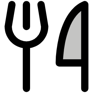Fork Knife Duotone Icon from Phosphor Duotone Set