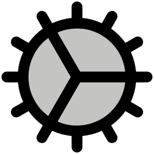 Gear Fine Duotone Icon from Phosphor Duotone Set