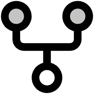 Git Fork Duotone Icon from Phosphor Duotone Set