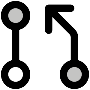 Git Pull Request Duotone Icon from Phosphor Duotone Set