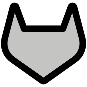 Gitlab Logo Simple Duotone Icon from Phosphor Duotone Set