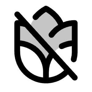 Grains Slash Duotone Icon from Phosphor Duotone Set