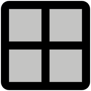 Grid Four Duotone Icon from Phosphor Duotone Set