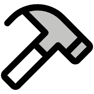 Hammer Duotone Icon from Phosphor Duotone Set