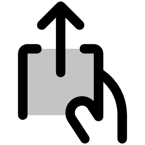 Hand Deposit Duotone Icon from Phosphor Duotone Set