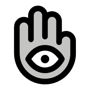 Hand Eye Duotone Icon from Phosphor Duotone Set