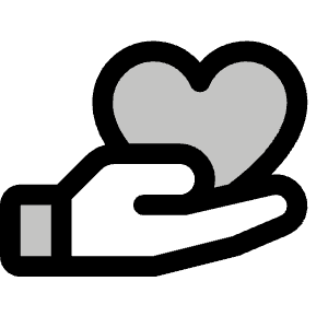 Hand Heart Duotone Icon from Phosphor Duotone Set