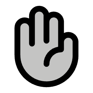 Hand Palm Duotone Icon from Phosphor Duotone Set