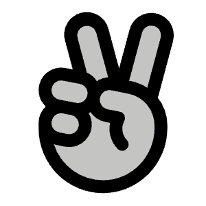 Hand Peace Duotone Icon from Phosphor Duotone Set