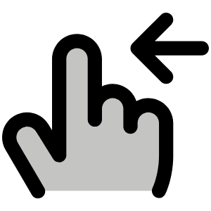 Hand Swipe Left Duotone Icon from Phosphor Duotone Set