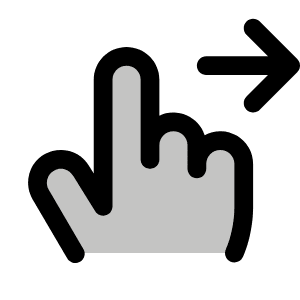 Hand Swipe Right Duotone Icon from Phosphor Duotone Set