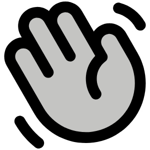 Hand Waving Duotone Icon from Phosphor Duotone Set