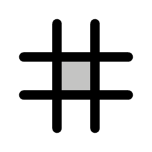 Hash Straight Duotone Icon from Phosphor Duotone Set