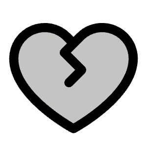 Heart Break Duotone Icon from Phosphor Duotone Set