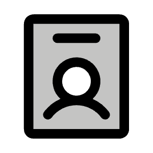 Identification Badge Duotone Icon from Phosphor Duotone Set