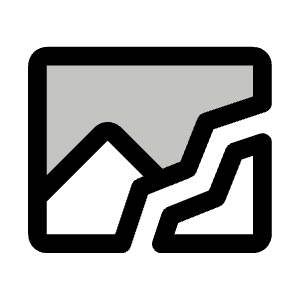 Image Broken Duotone Icon from Phosphor Duotone Set