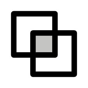 Intersect Square Duotone Icon from Phosphor Duotone Set