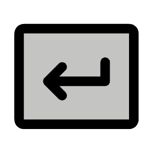Key Return Duotone Icon from Phosphor Duotone Set