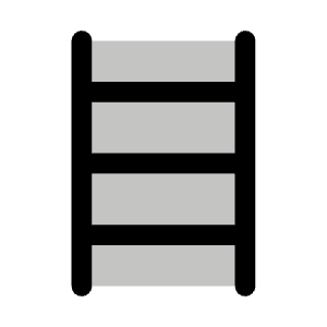 Ladder Simple Duotone Icon from Phosphor Duotone Set