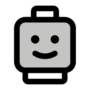 Lego Smiley Duotone Icon from Phosphor Duotone Set